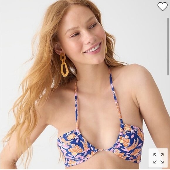 NWT J.Crew Women’s Square Halter String Bikini Top Size 2X - Picture 2 of 7